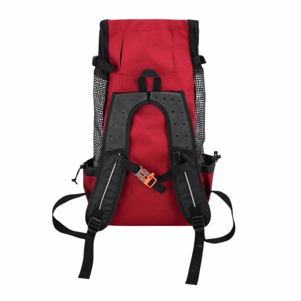 Breathable Dog Backpack Adventure Red Back