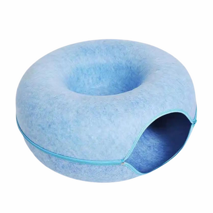 Cozy Donut Cat Tunnel Blue