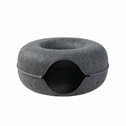 Cozy Donut Cat Tunnel Dark Grey