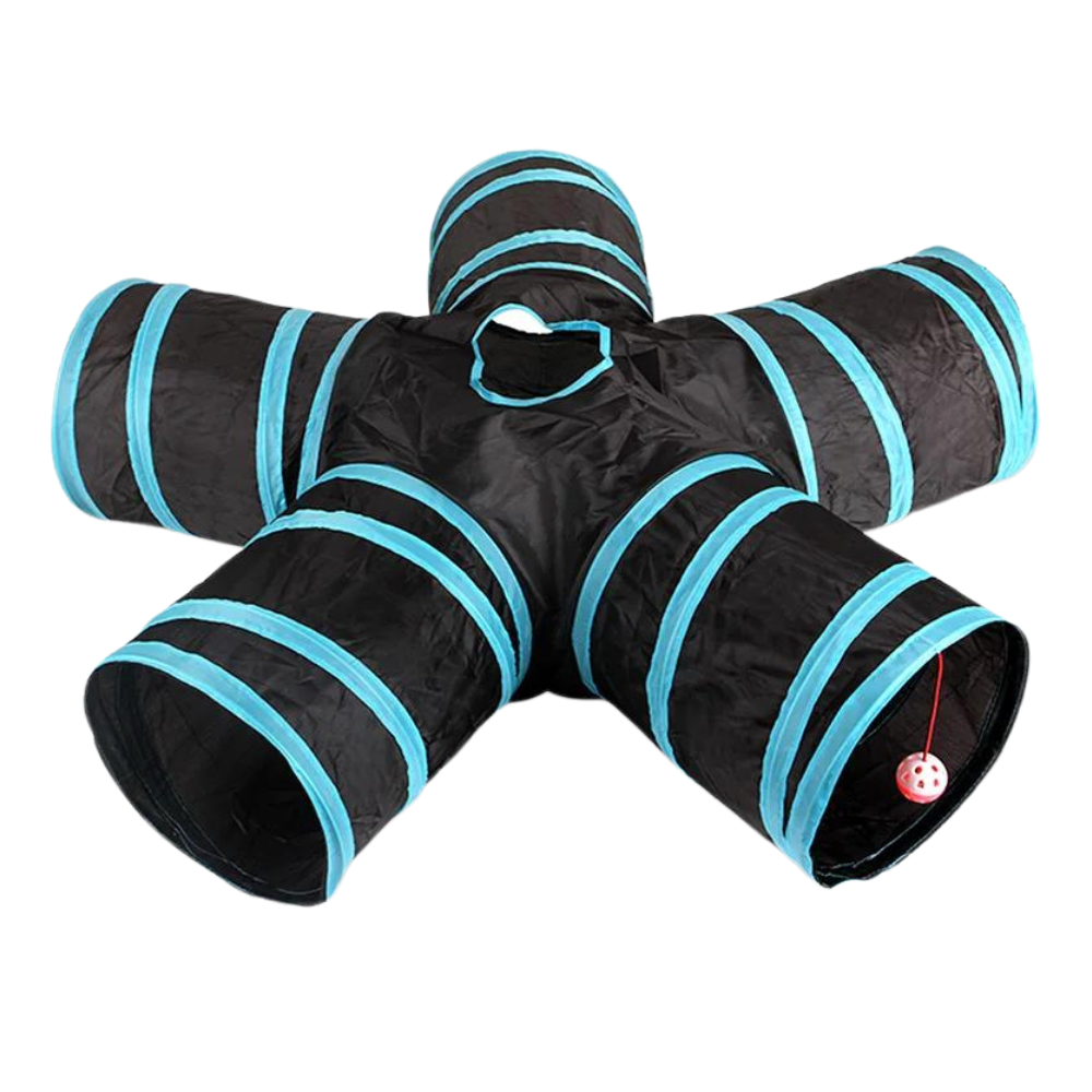 Foldable Interactive Cat Tunnel Black 5T