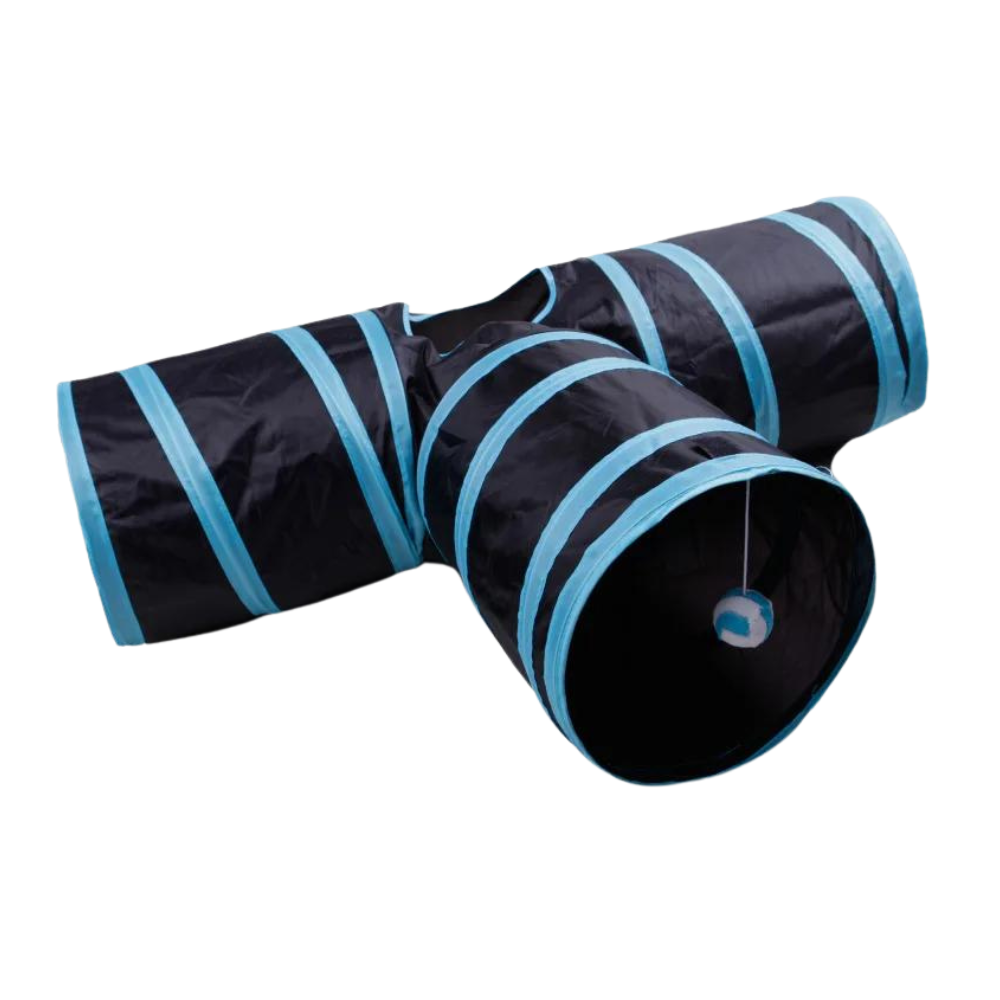 Foldable Interactive Cat Tunnel Black 3T