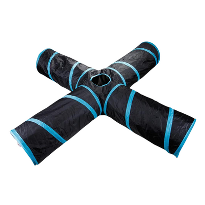 Foldable Interactive Cat Tunnel Black 4T