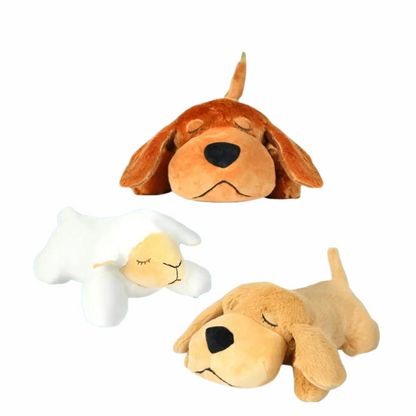 3 Heartbeat Puppy Snuggle Toys