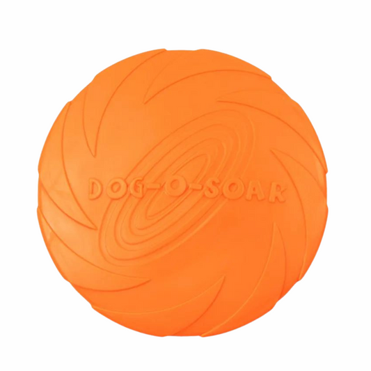 Interactive Silicone Dog Flying Discs Orange