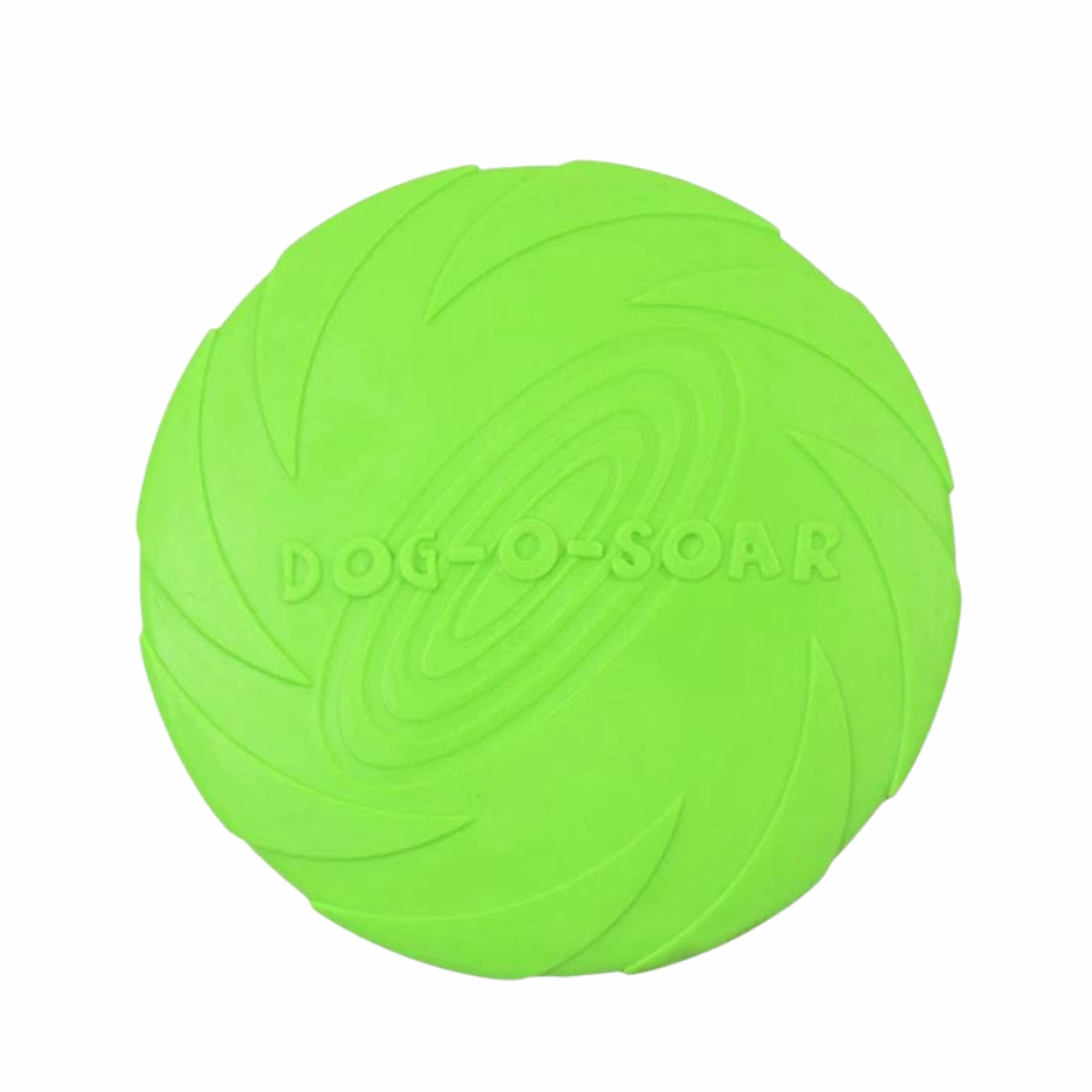 Interactive Silicone Dog Flying Discs Green