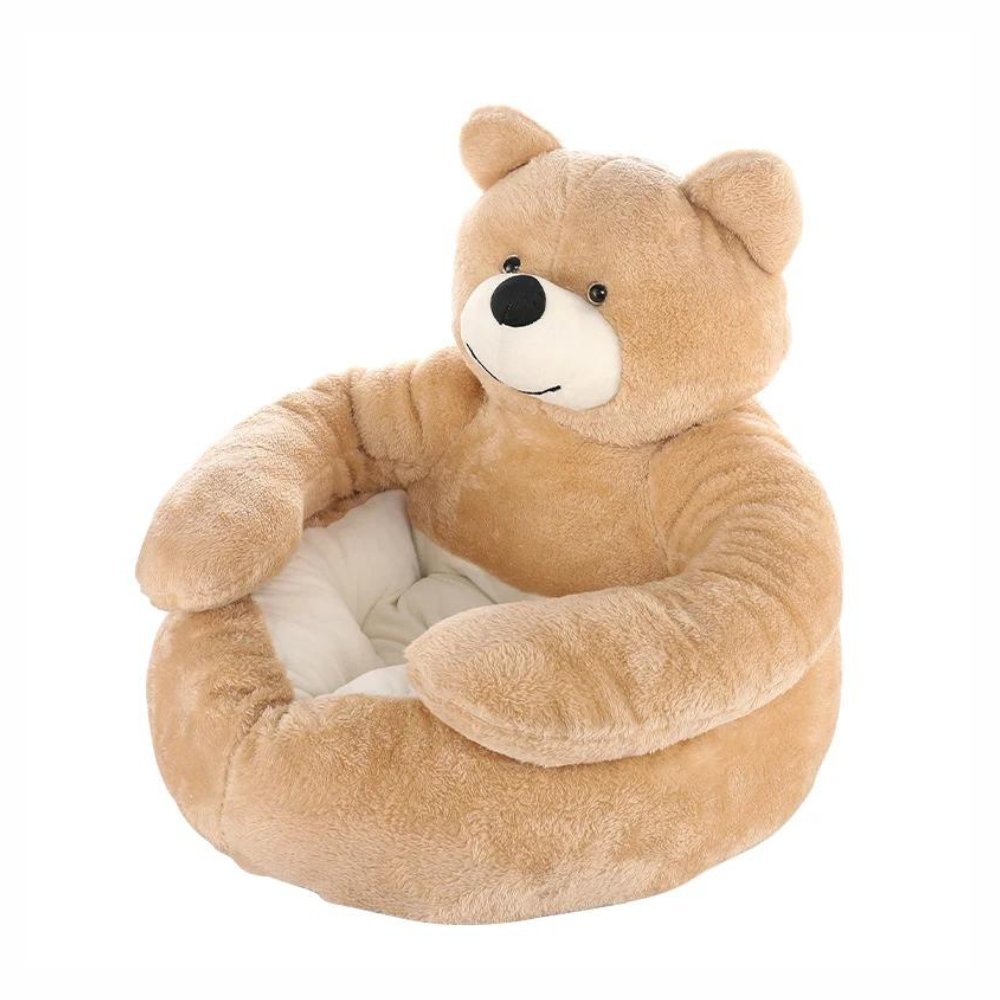 Plush Bear Hug Bed Khaki