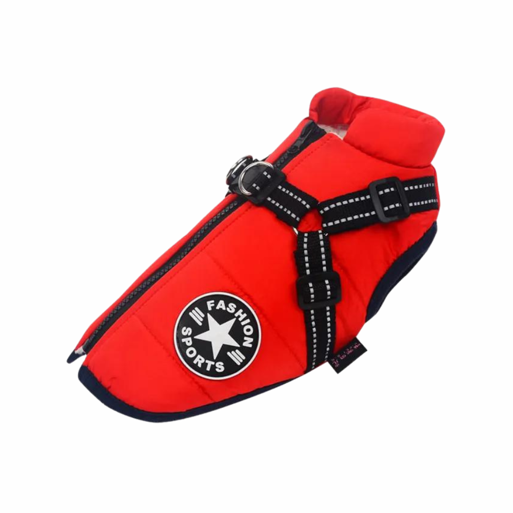 Reflective Winter Dog Coat: Stylish Puppy Apparel Red