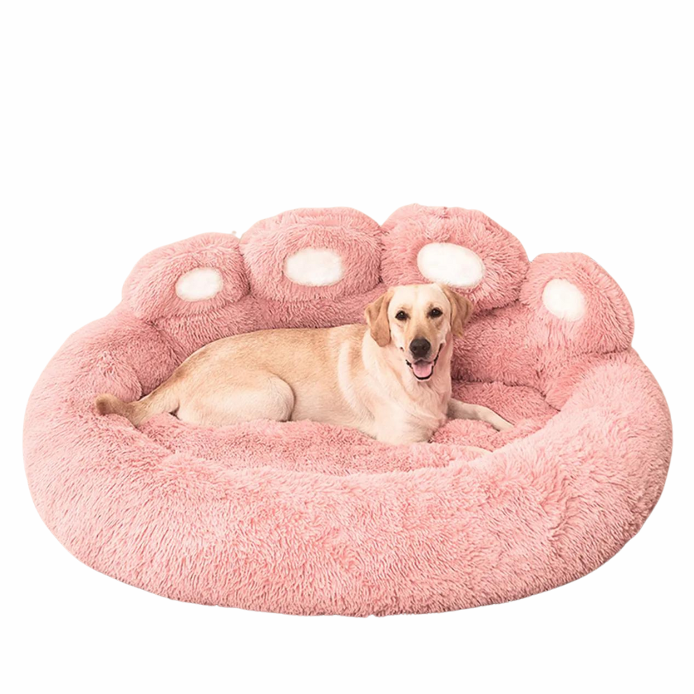 Dog In Pink Warm Plush Dog Sofa