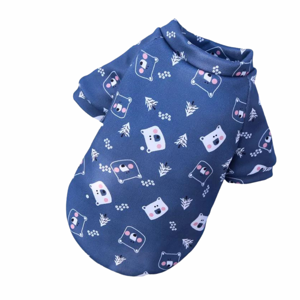 Winter Baseball Dog Jacket Blue