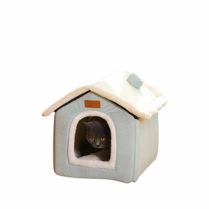 Cat inside Winter Foldable Pet Bed